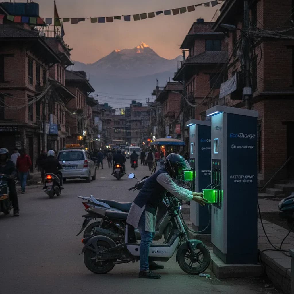 Nepal's Battery Swap Boom: 45 Stations, Rs 50K Subsidy