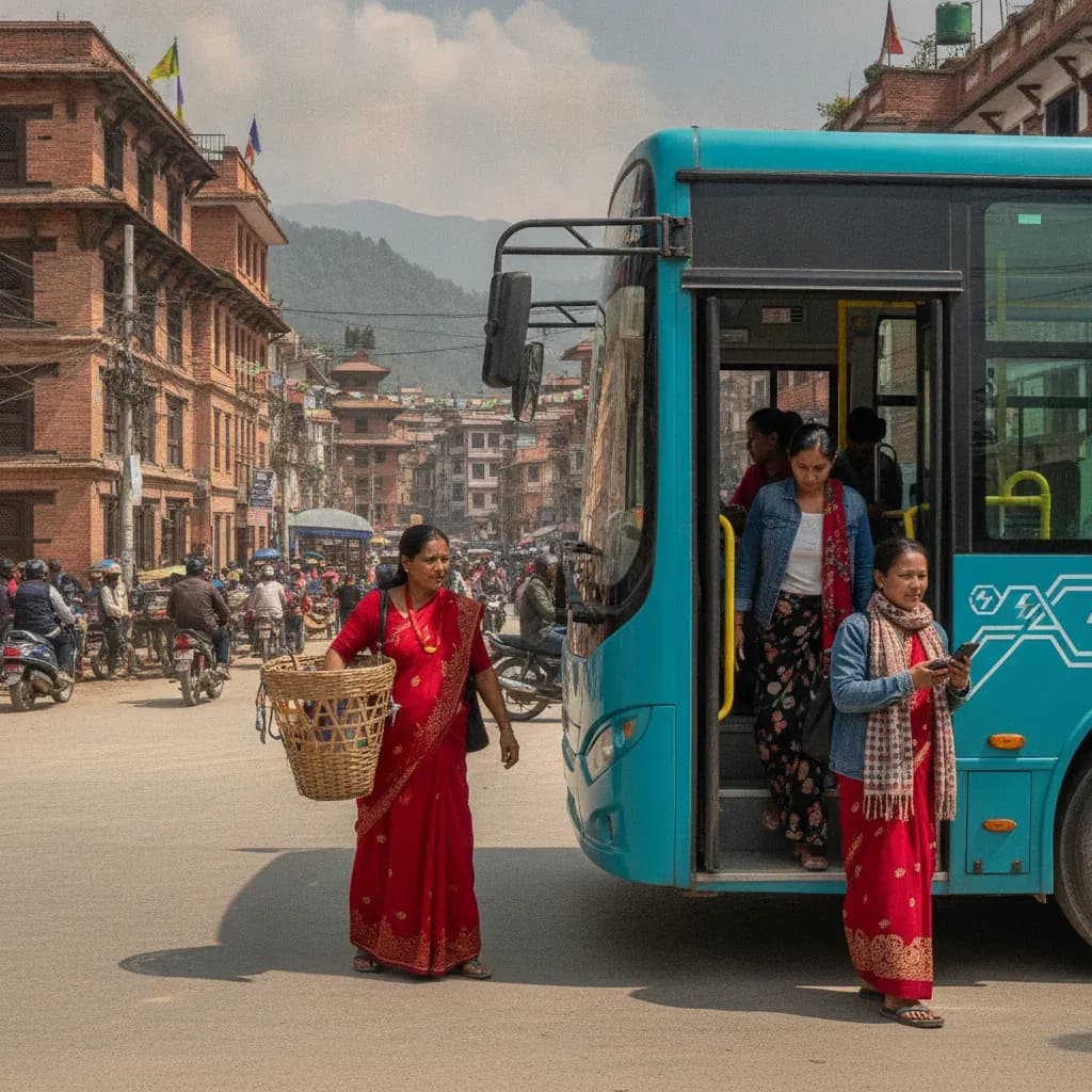 Nepal's Blue Bus: Free EV Rides for Women, Explained